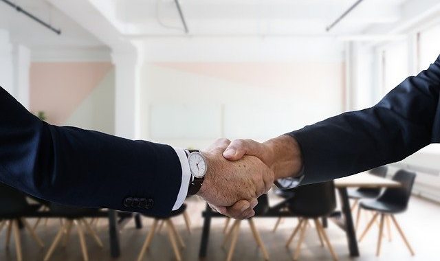 Men shaking hands